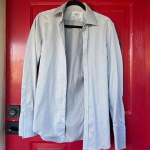 Charles Tyrwhitt Jermyn Street London Dress Shirt 14.5 33in Wedding Light Blue